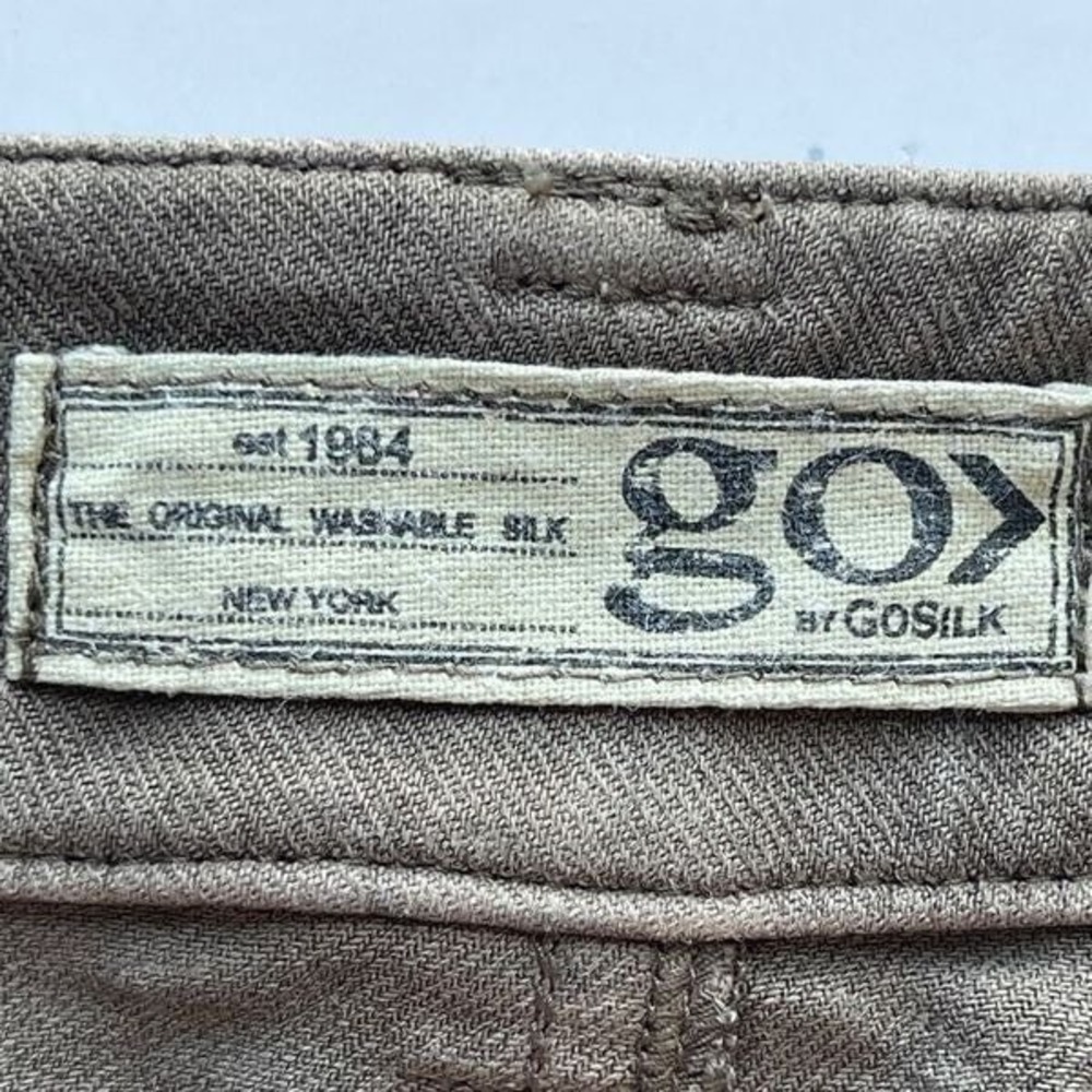 Go by‎ Go Silk Washable Silk Tan Pants, Size 8 - Picture 5 of 12